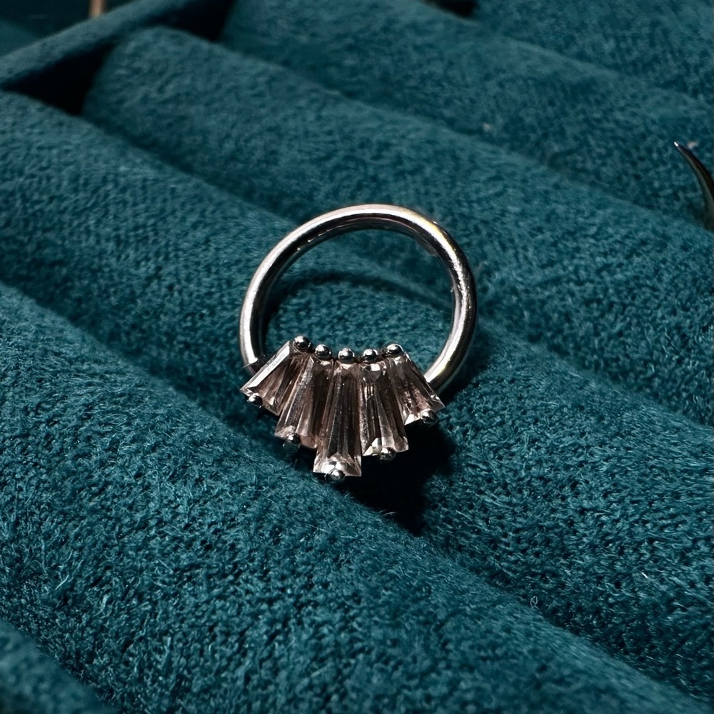 14k White Gold Oceane 5 Seam Ring by BVLA